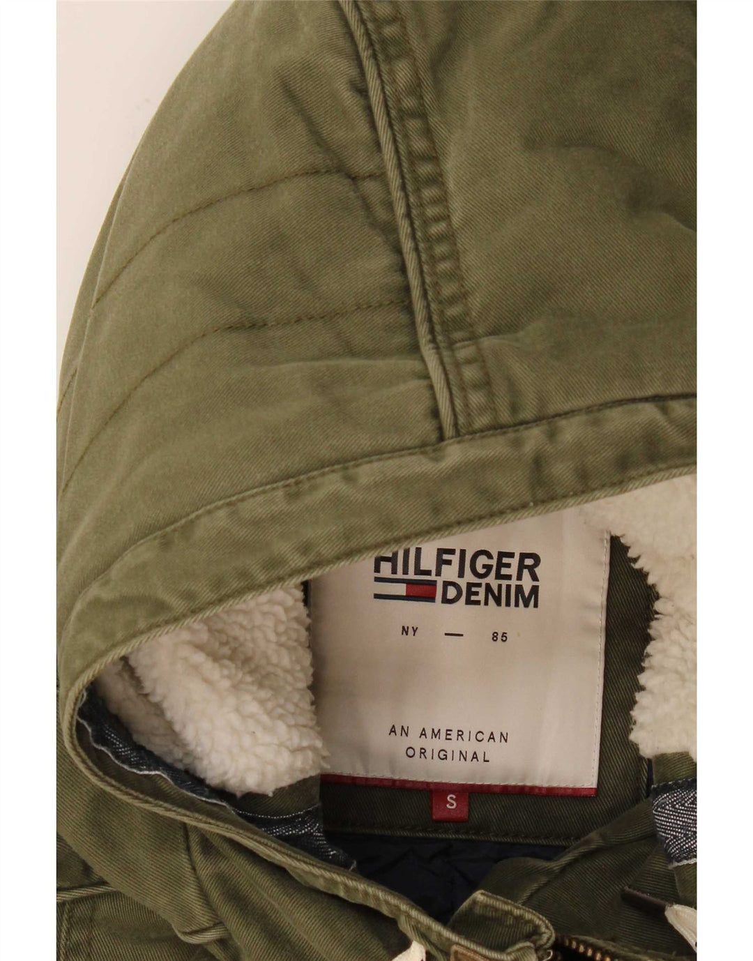 Giacca parka con cappuccio da uomo Tommy Hilfiger UK 36 Small Khaki