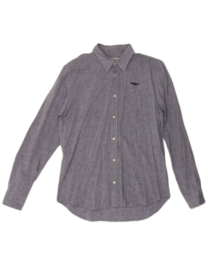 Camicia da uomo Aeronautica Militare Blu medio