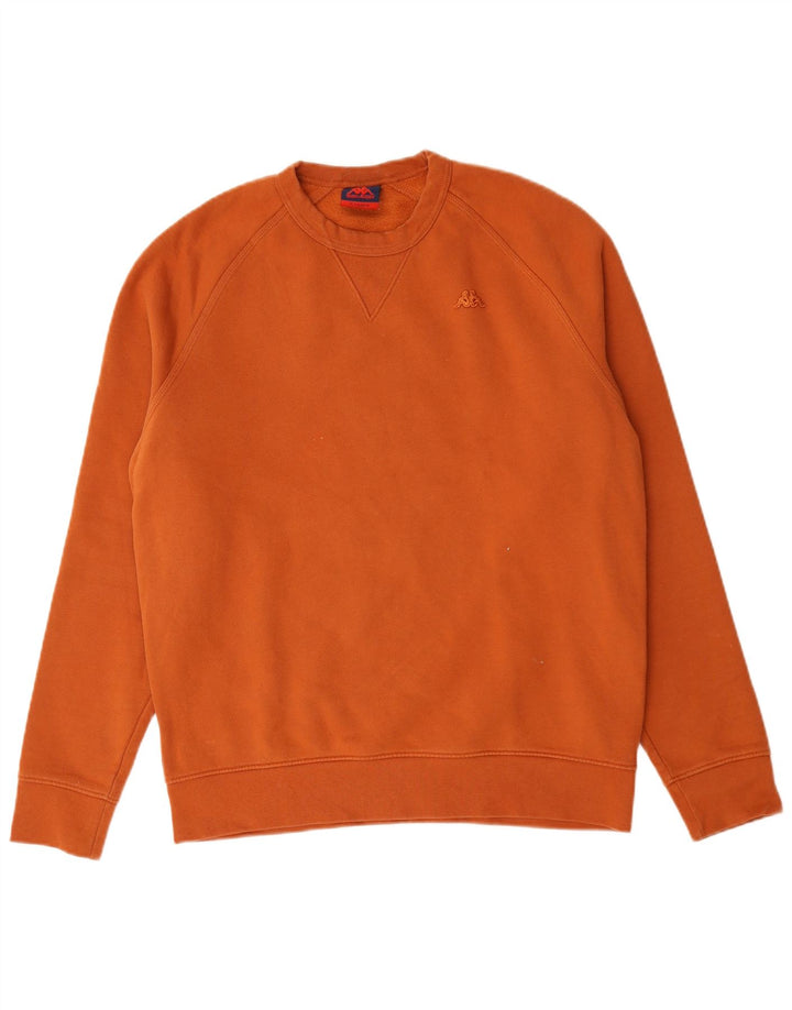 Felpa Kappa Uomo Jumper XL Arancione Cotone