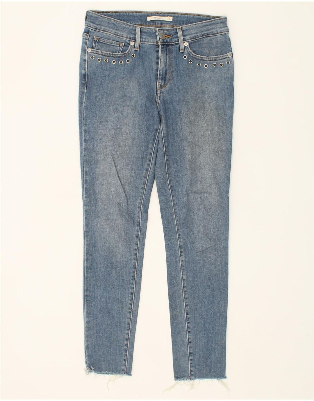 LEVI'S Womens 711 Skinny Jeans W27 L26 Blue Polyester Vintage Levi's and Second-Hand Levi's from Messina Hembry 