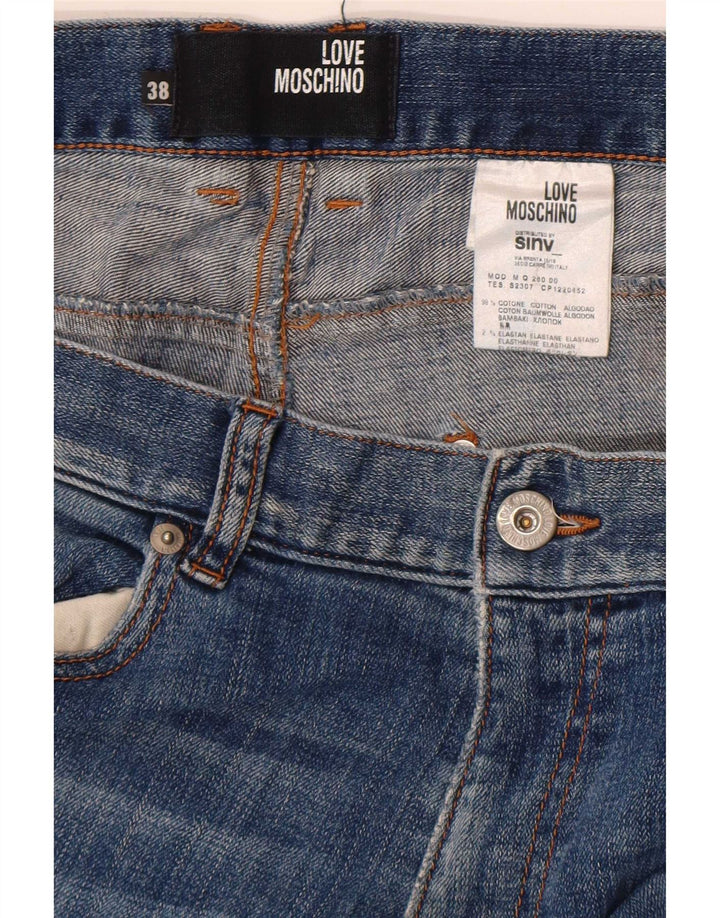 Jeans slim da uomo Moschino W38 L32 blu cotone classico