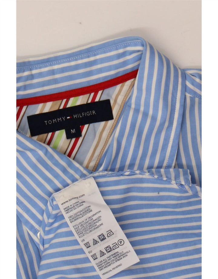 TOMMY HILFIGER Camicia da uomo in cotone a righe blu medio