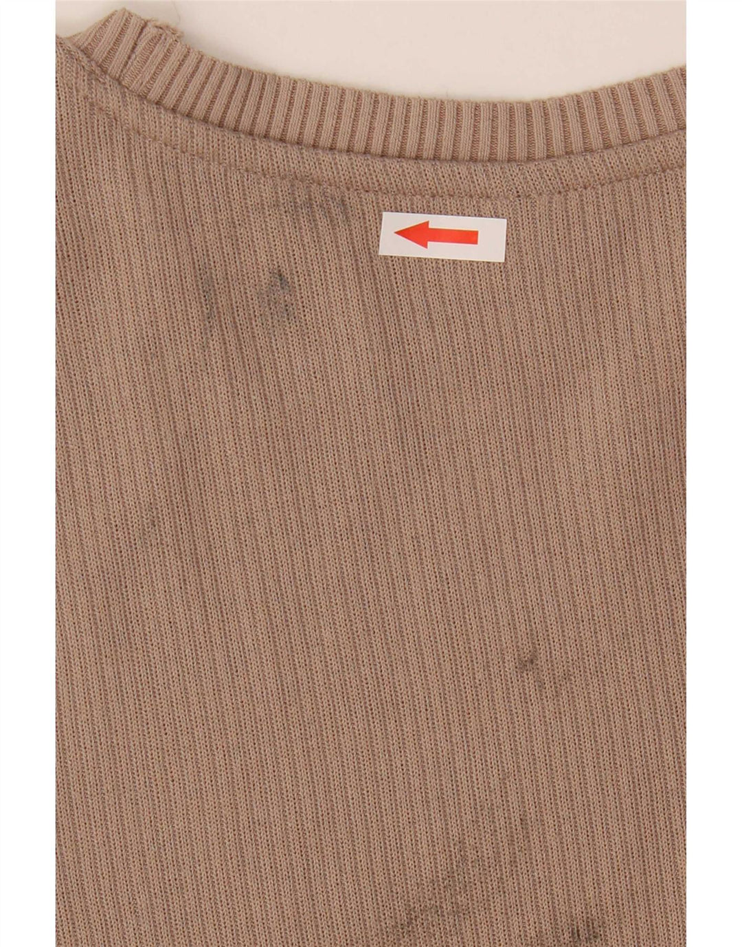 Top manica lunga da donna Marks & Spencer UK 14 Poliestere beige medio