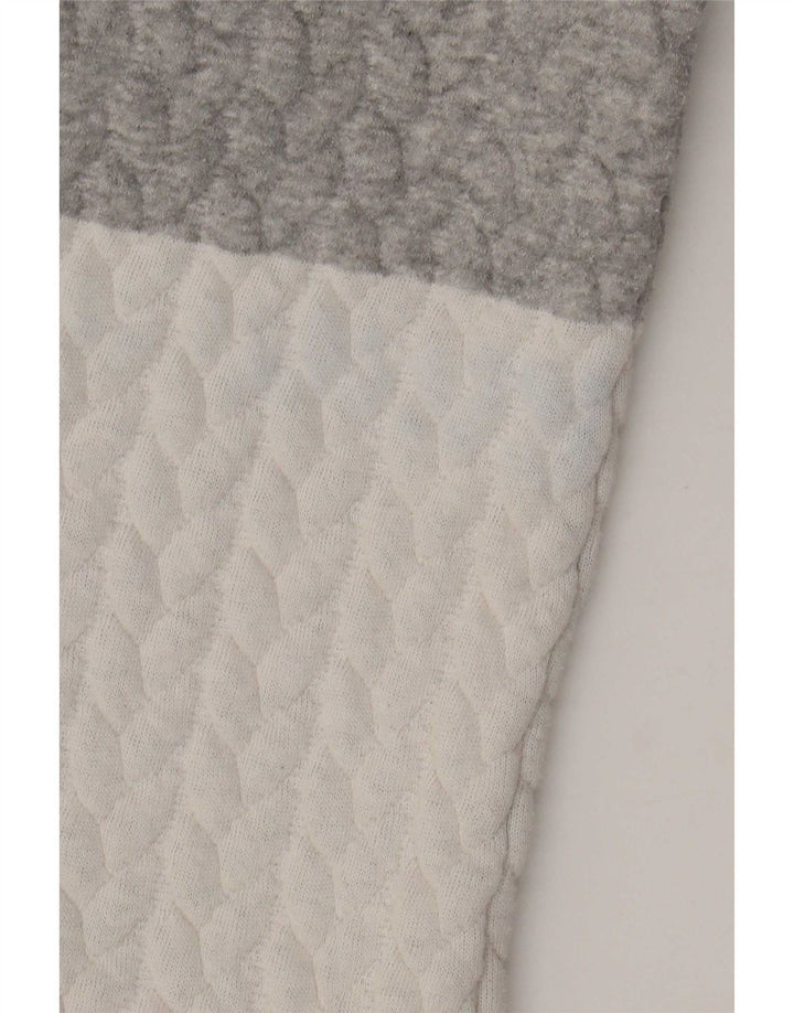 Felpa da donna Zara UK 12 Colorblock grigio medio