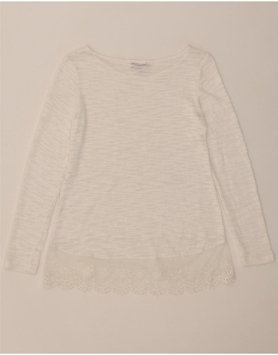 PHASE EIGHT Top da donna a maniche lunghe UK 12 Medio Bianco floreale