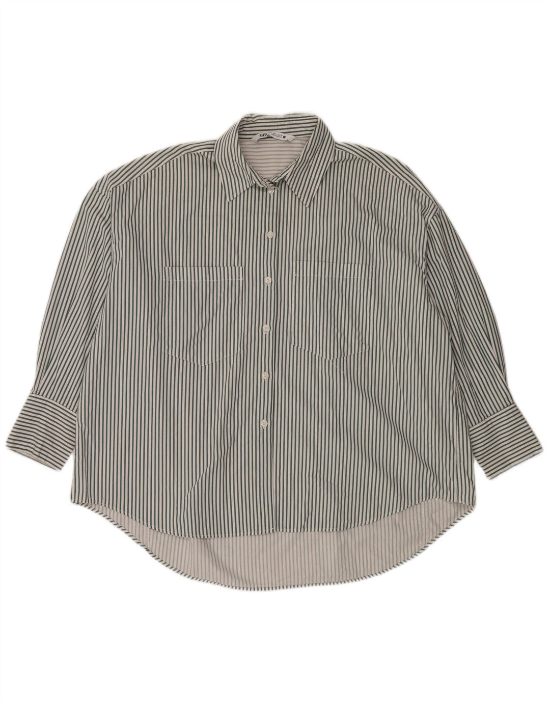 Camicia oversize da donna Zara UK 16 a righe bianche grandi