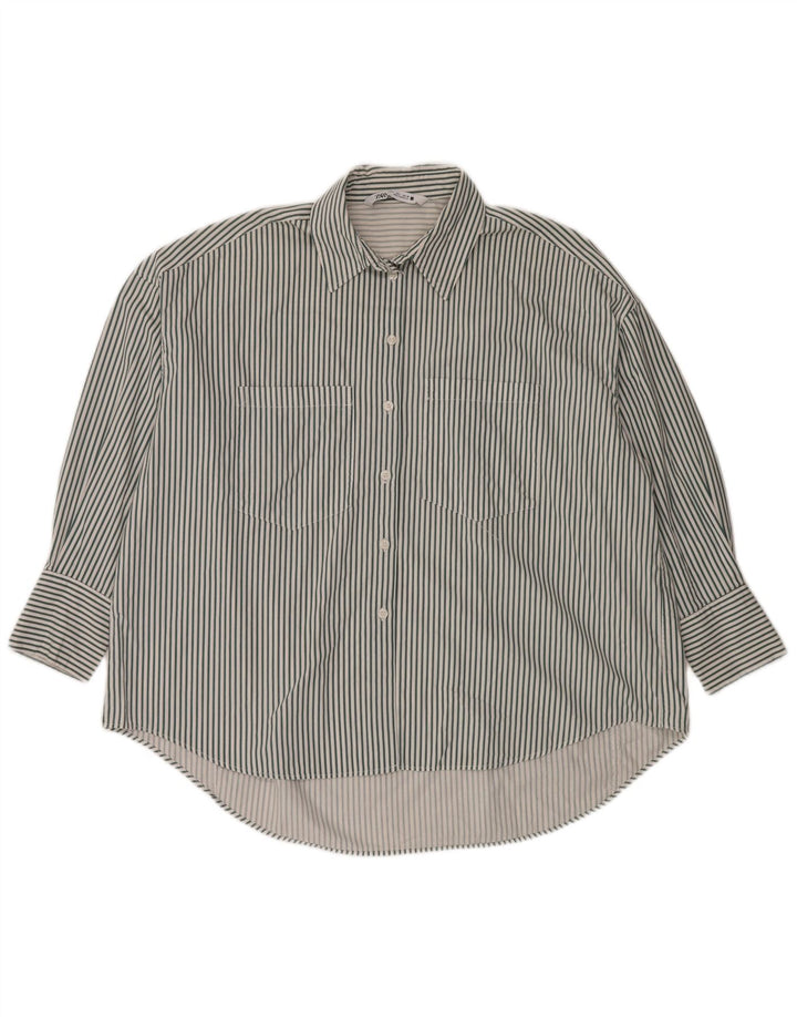 Camicia oversize da donna Zara UK 16 a righe bianche grandi