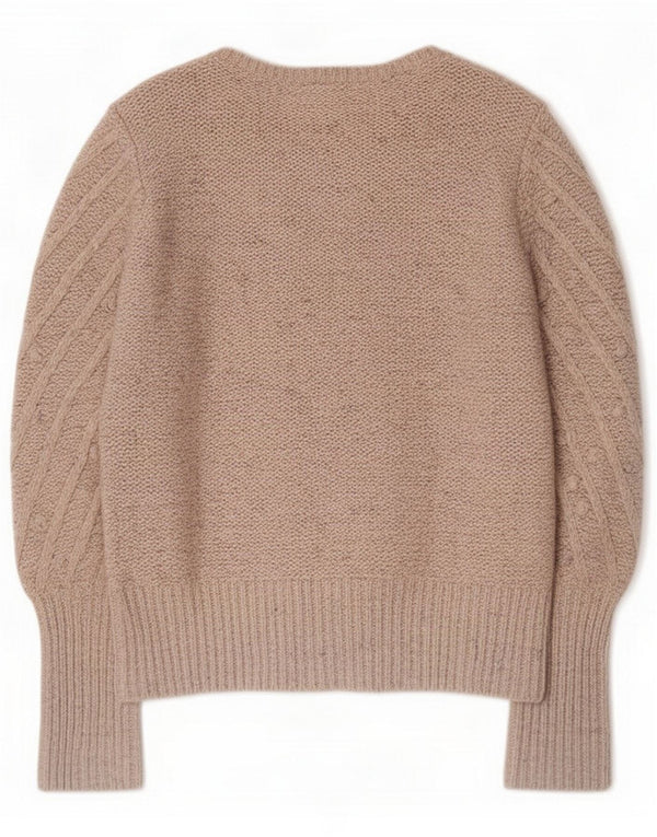 Maglione maglione oversize con scollo a barca da donna Gap UK 10 piccolo Beige