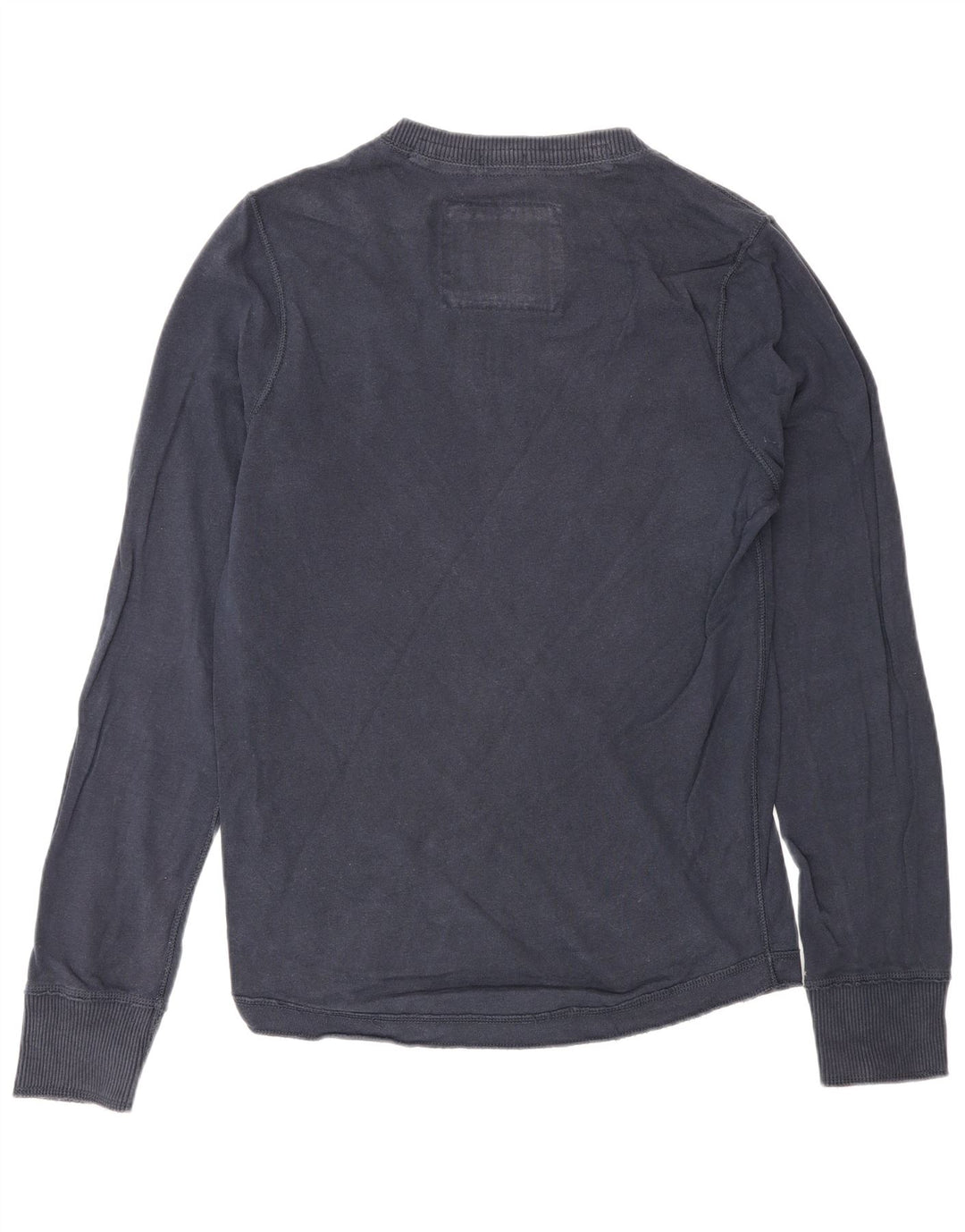Top da uomo a maniche lunghe Abercrombie & Fitch medio blu navy classico