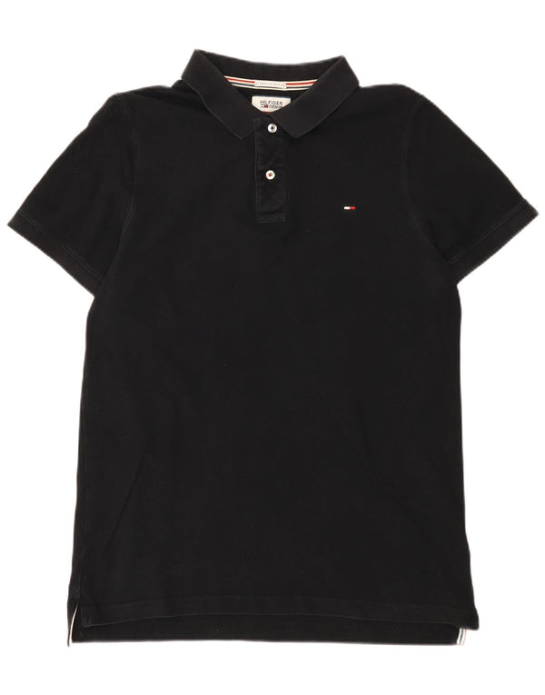 Polo da uomo Tommy Hilfiger XL in cotone nero