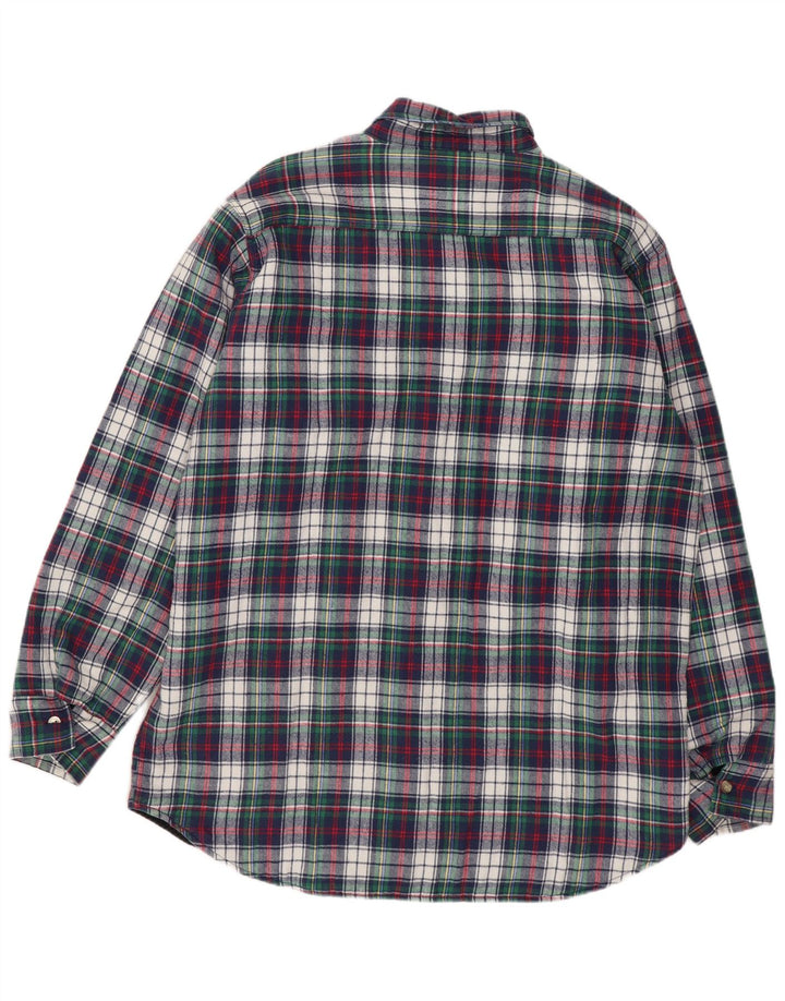 WOOLRICH Camicia da uomo in flanella a quadri grandi blu navy