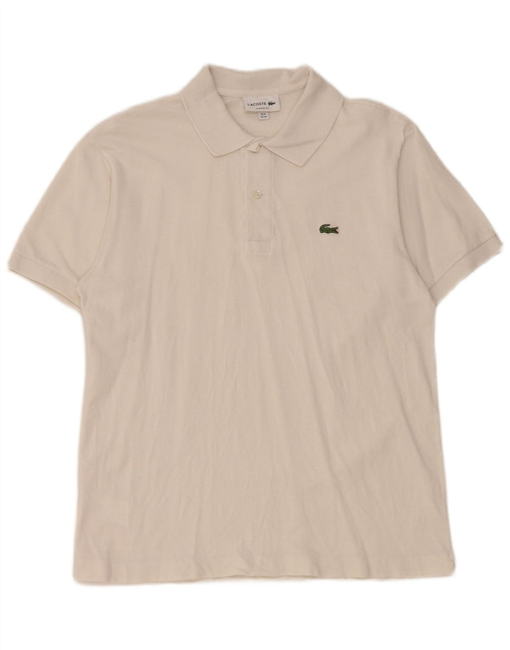 Polo da uomo Lacoste vestibilità classica taglia 4 media bianca