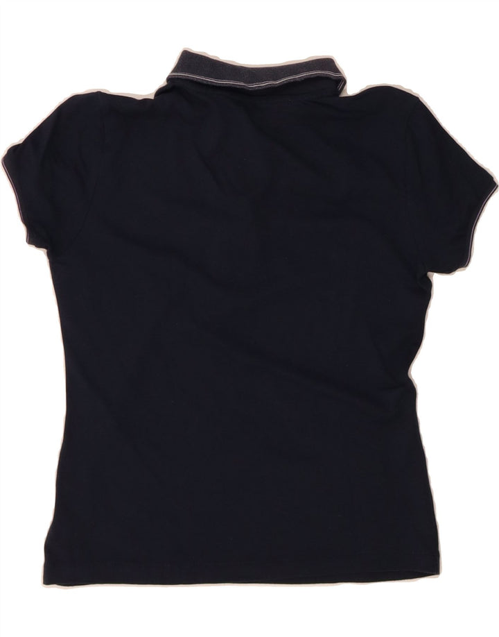 CHAMPION Womens Polo Shirt UK 12 Medium Navy Blue Cotton Vintage Champion and Second-Hand Champion from Messina Hembry 