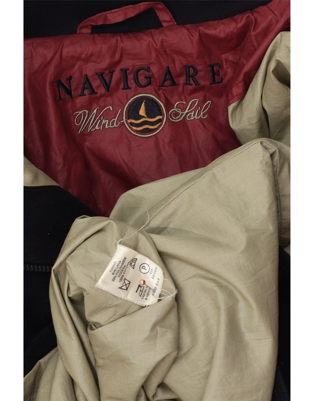 Soprabito da uomo Navigare UK 42 XL in lana blu navy