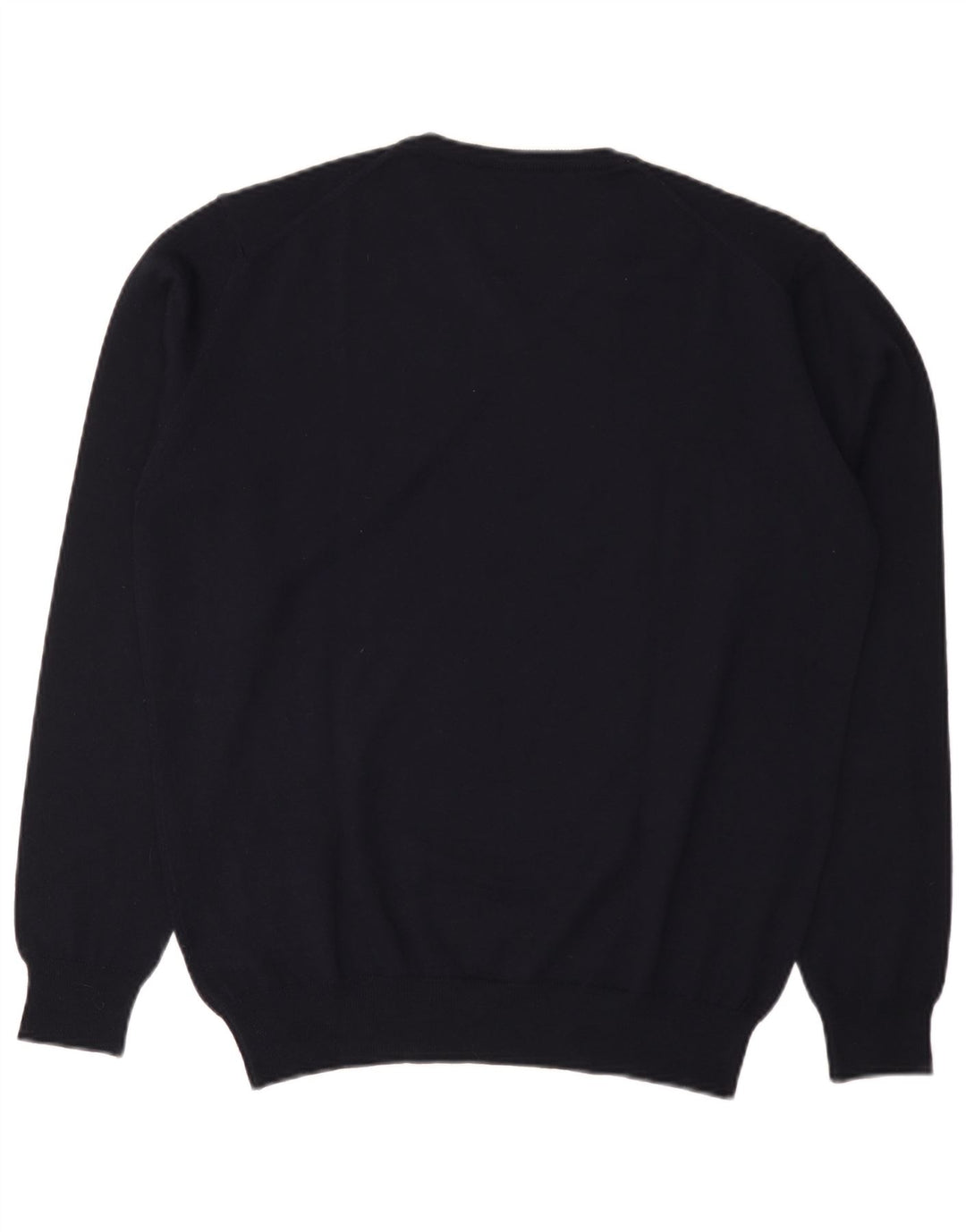 Maglione da uomo con scollo a V Dack's XL in lana blu navy