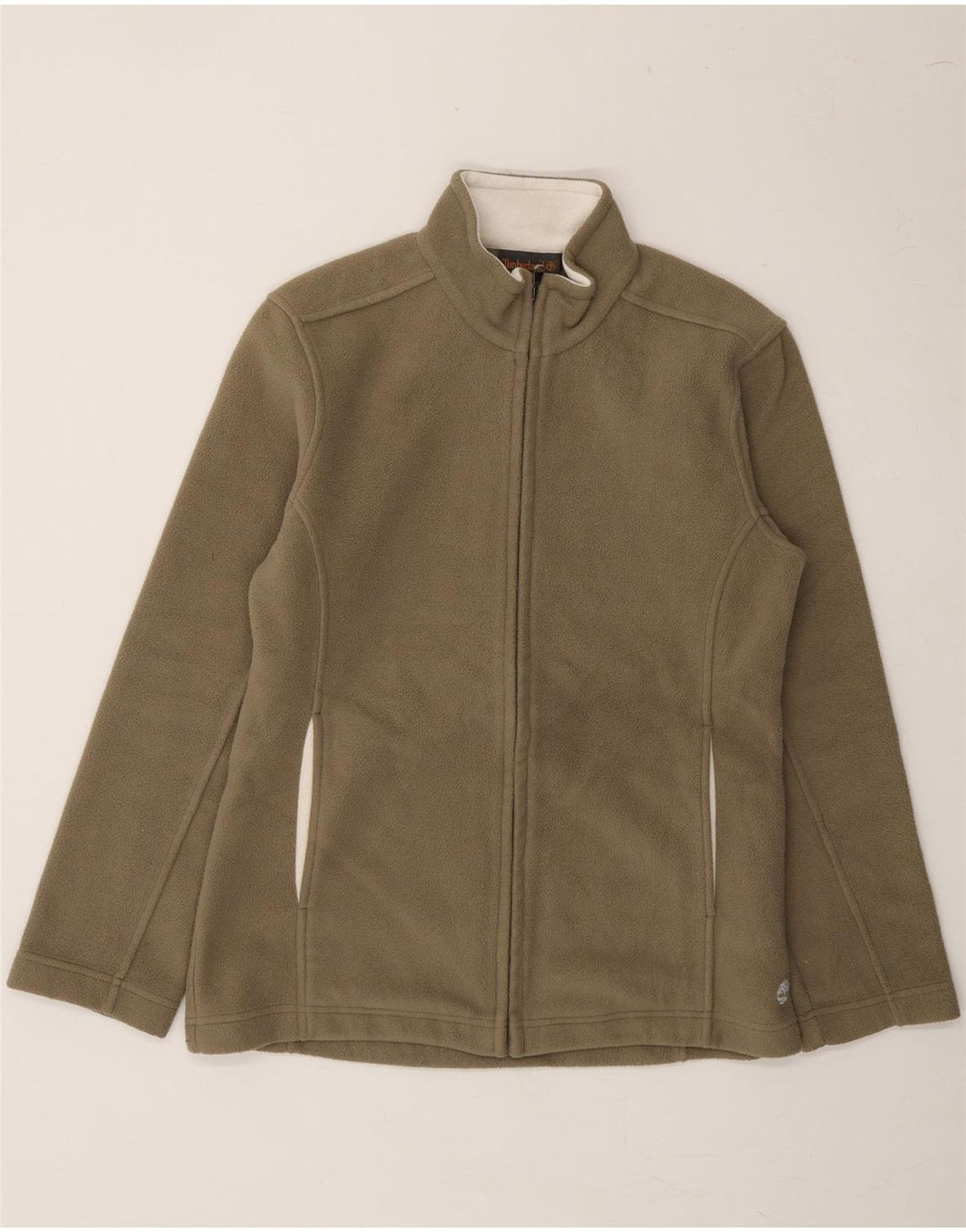 TIMBERLAND Womens Fleece Jacket UK 14 Medium Khaki Polyester Vintage Timberland and Second-Hand Timberland from Messina Hembry 