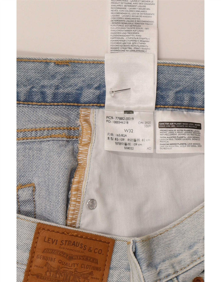 Mini gonna di jeans da donna Levi's W32 grande in cotone blu