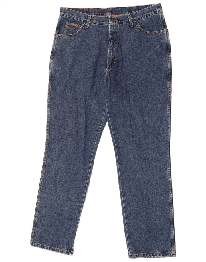 Jeans dritti da uomo Wrangler W38 L30 cotone blu