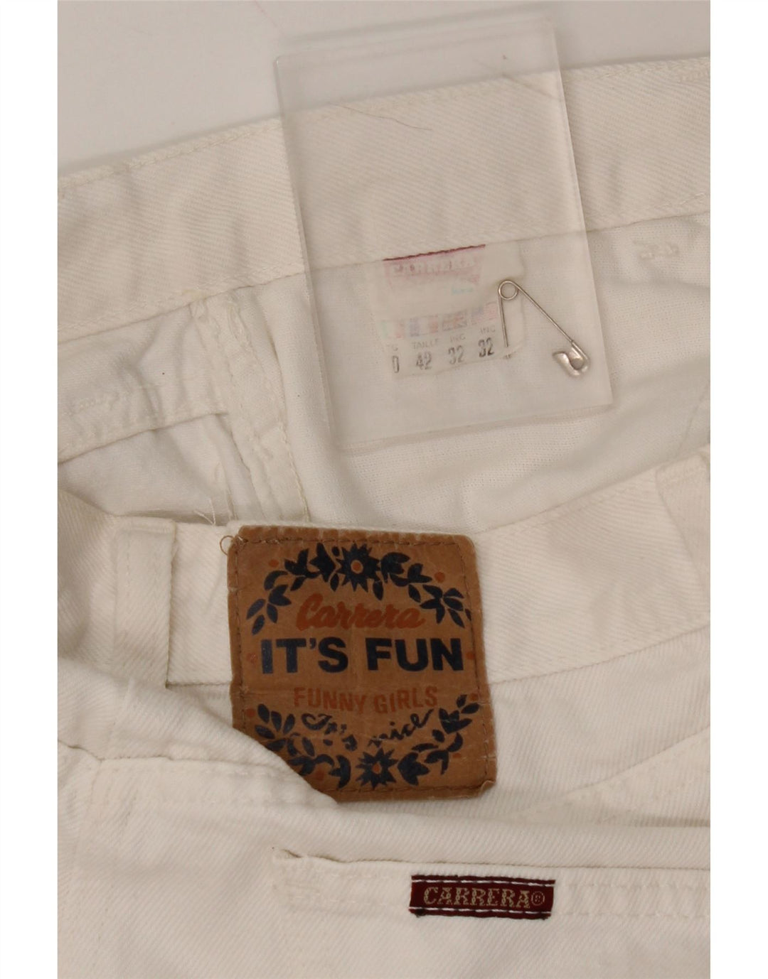 Gonna Denim Donna CARRERA IT 42 Media W32 Cotone Bianco