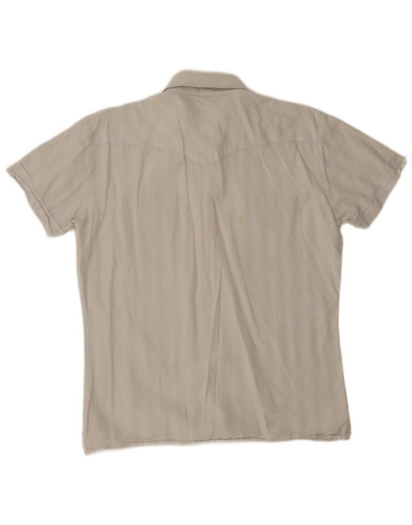 Camicia a maniche corte da uomo Lee XL a righe blu