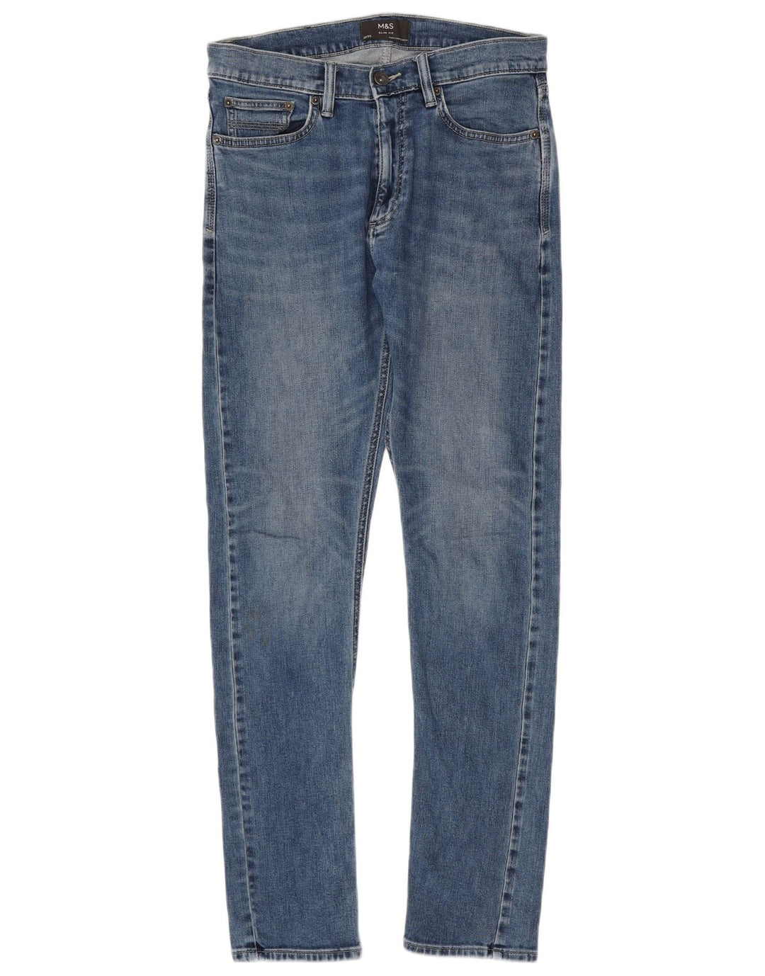 Jeans slim da donna Marks & Spencer W30 L33 cotone blu