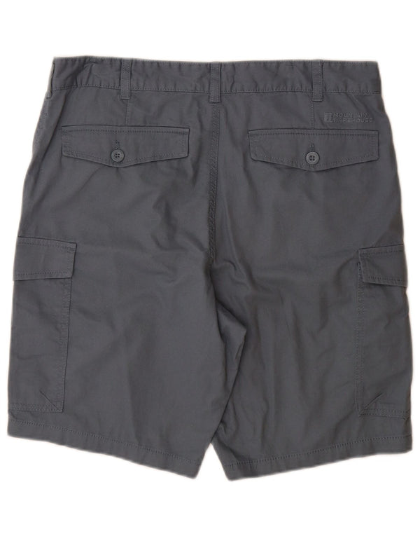 Mountain Warehouse Mens Cargo Shorts W34 Large Navy Blue Cotton