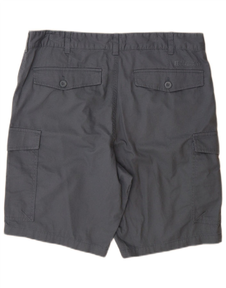 Pantaloncini cargo da uomo Mountain Warehouse W34 Large in cotone blu navy
