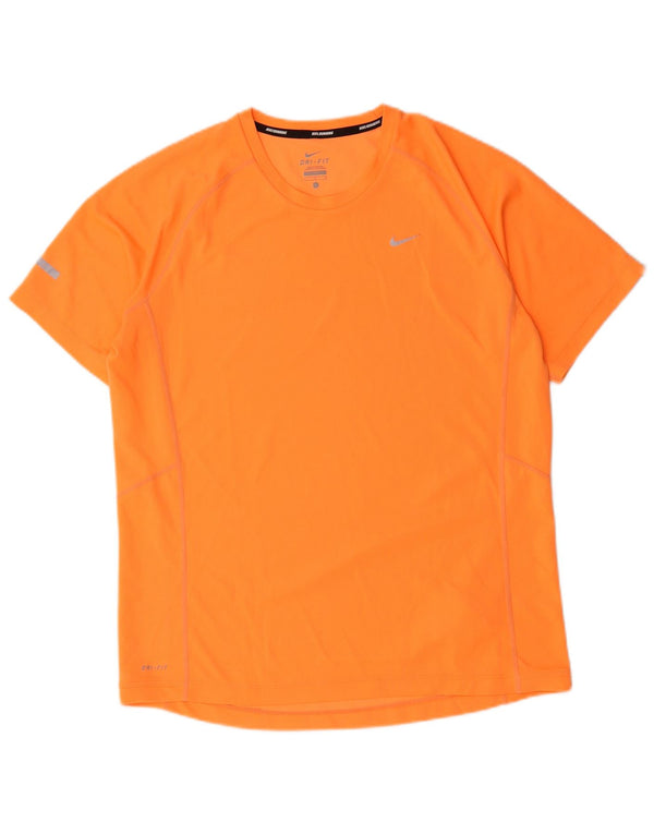 T-shirt Nike Dri Fit da uomo, taglia grande, in poliestere arancione