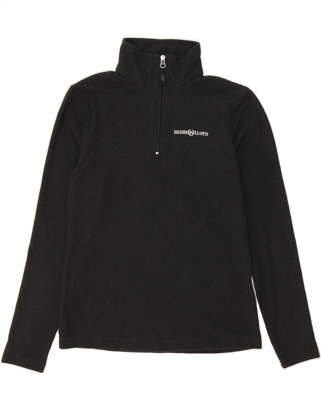 HENRI LLOYD Womens Zip Neck Pullover Tracksuit Top US 2 XS Black Polyester Vintage Henri Lloyd and Second-Hand Henri Lloyd from Messina Hembry 