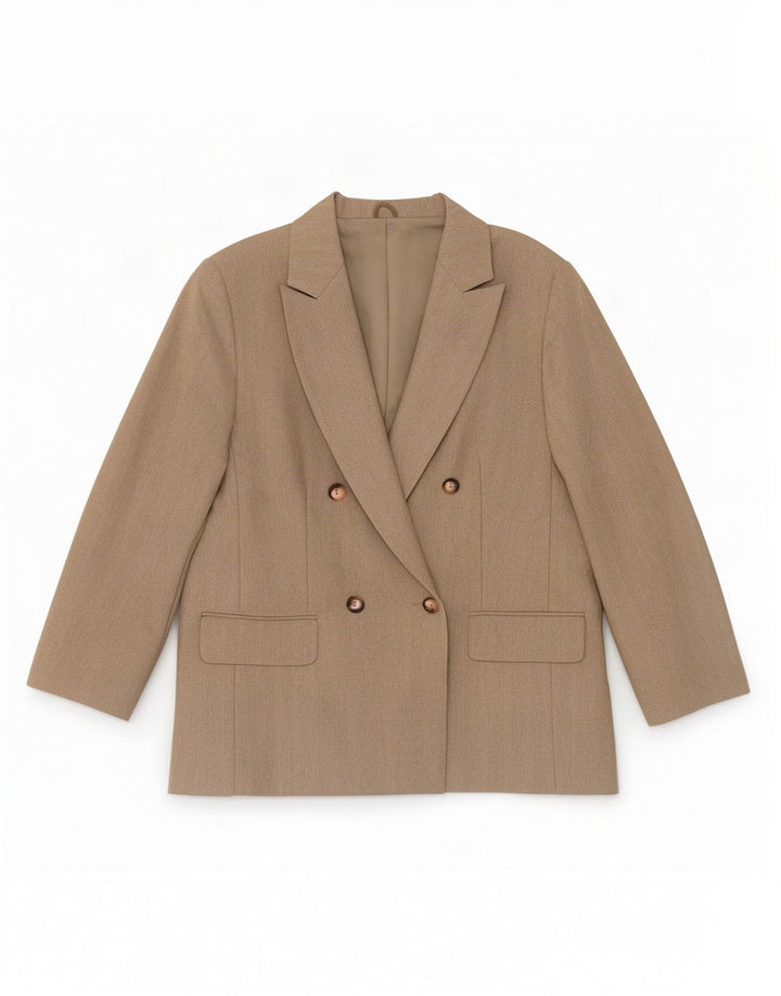Giacca blazer da donna Debenhams UK 14 Large Khaki Herringbone