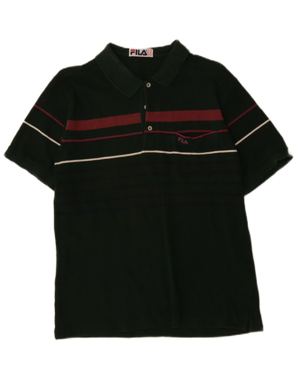 Polo Uomo FILA IT 50 Cotone Rigato Verde Medio
