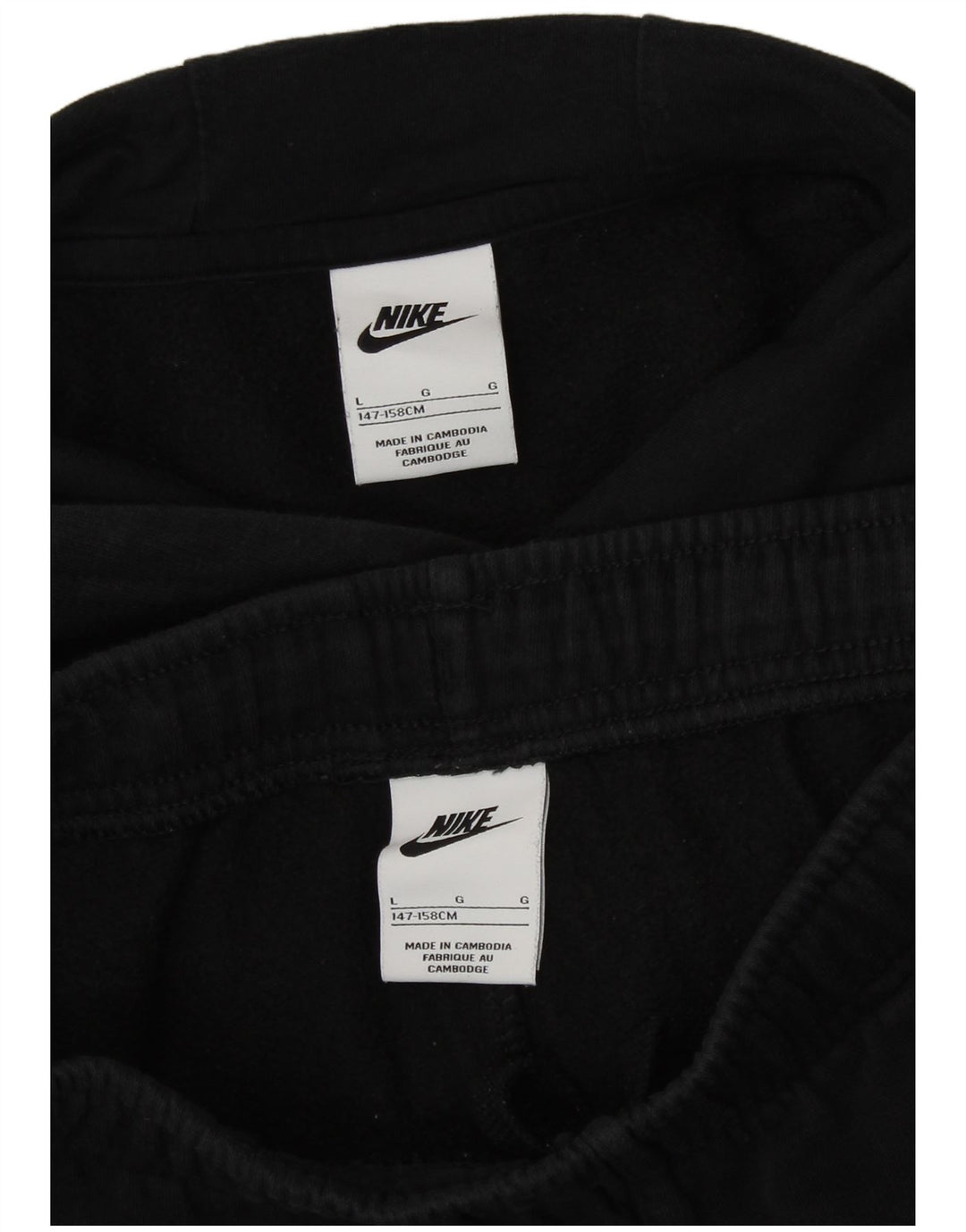 Tuta intera Nike da ragazza Loose Fit Graphic 12-13 anni Large in cotone nero