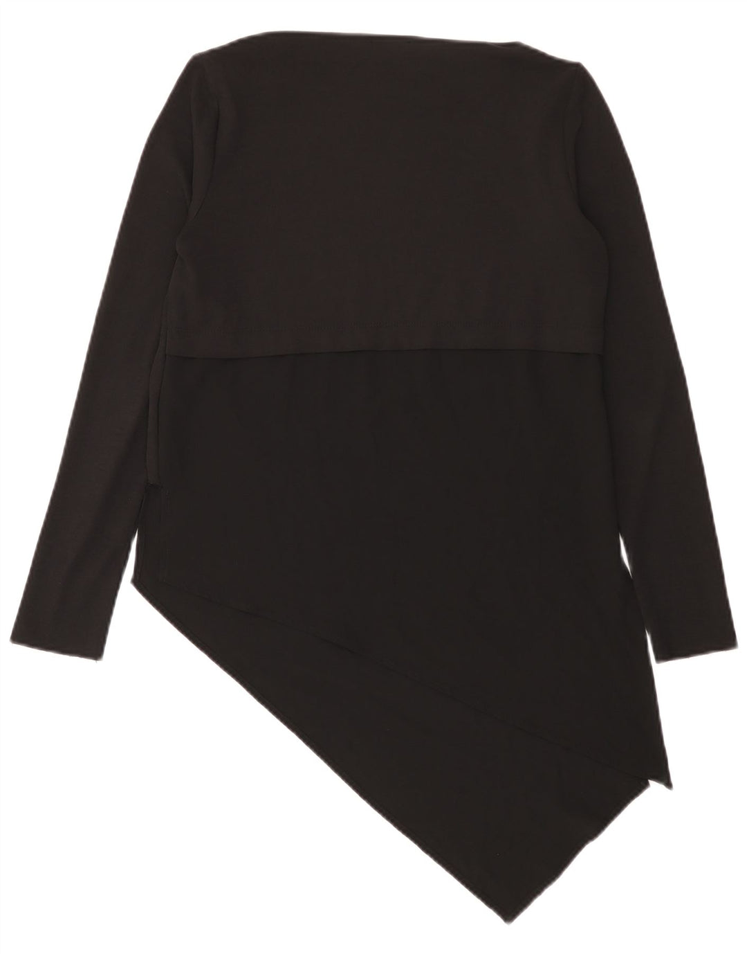 Top asimmetrico da donna Zara manica lunga UK 12 medio nero