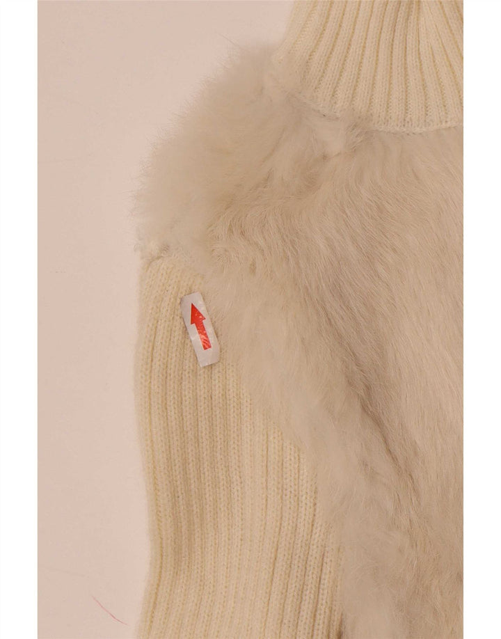 Maglione cardigan da donna Zara UK 12 Acrilico bianco sporco medio