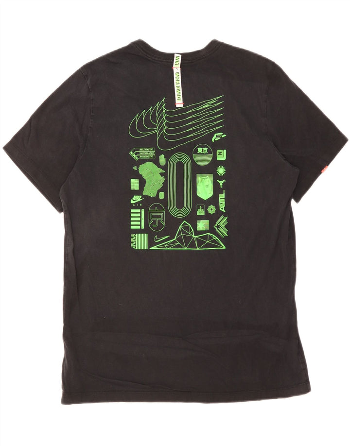 T-shirt grafica da uomo Nike Top grande in cotone nero
