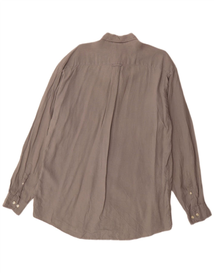 Camicia da uomo Gant XL in lino grigio