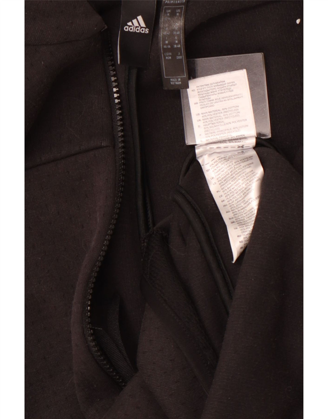 Maglione con cappuccio e zip grafica Primegreen da donna ADIDAS UK 12/14 Medio Nero