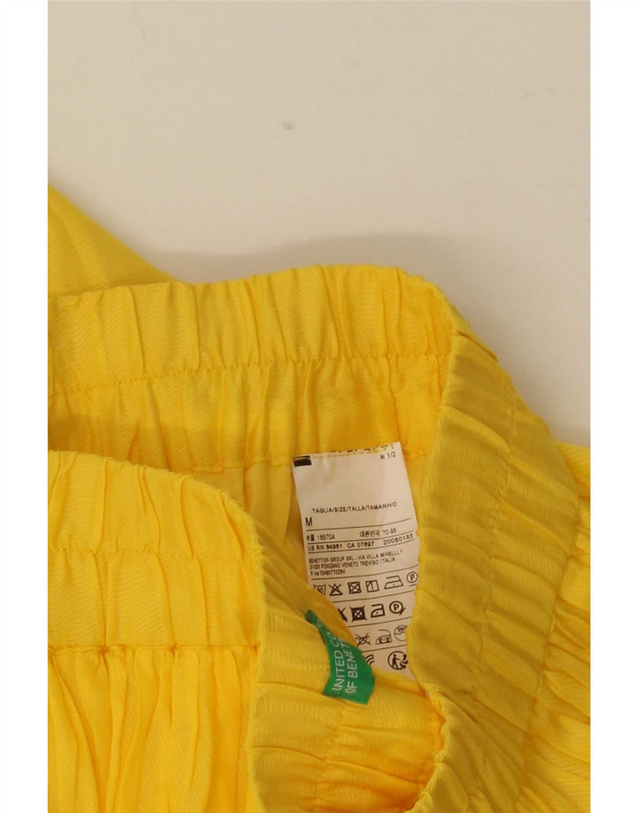 Gonna lunga da donna Benetton media W32 in viscosa gialla