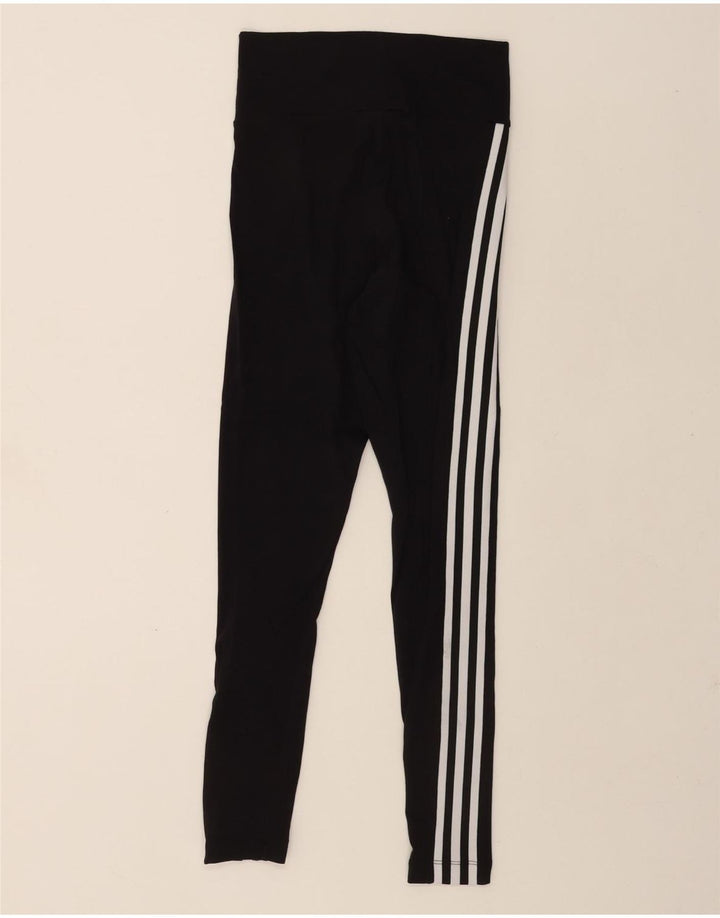 Leggings grafici da donna Adidas UK 8 piccoli cotone nero