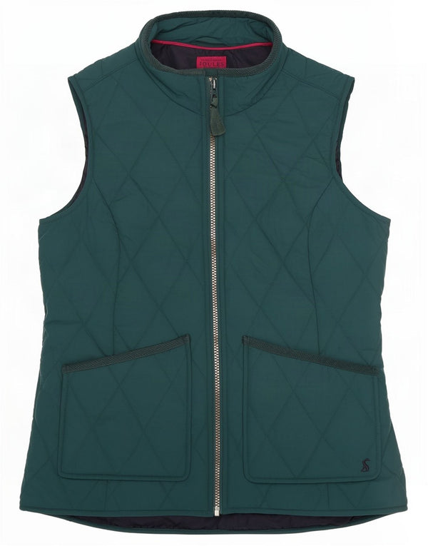 Giacca trapuntata da donna Joules UK 12 Poliestere verde medio