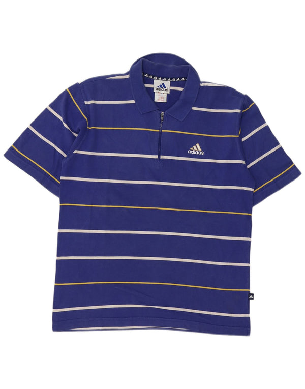 Polo Adidas da uomo UK 36/38 piccola in cotone a righe blu
