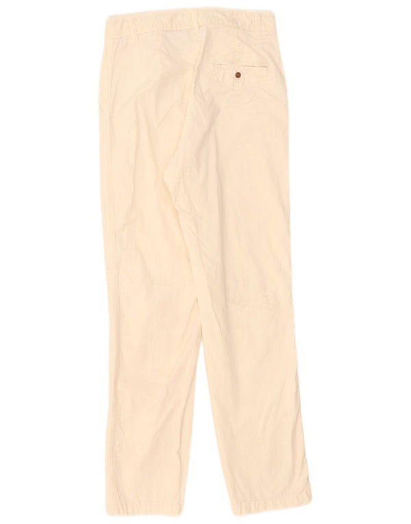 Marks & Spencer Womens Straight Chino Trousers UK 8 Small W28 L29 White