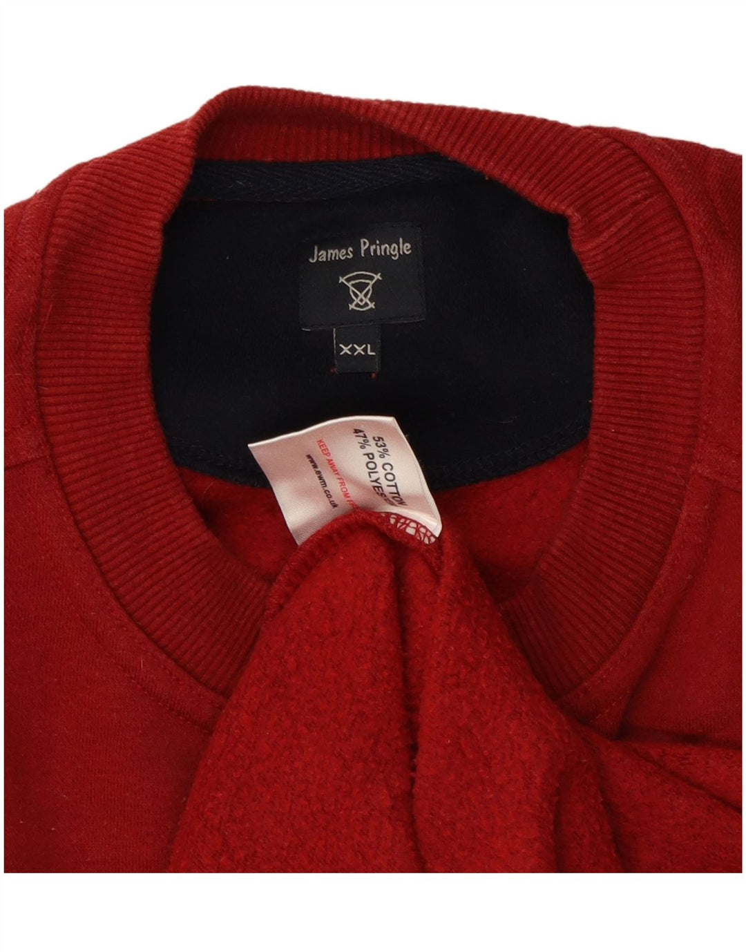 Felpa da uomo James Pringle 2XL in cotone rosso