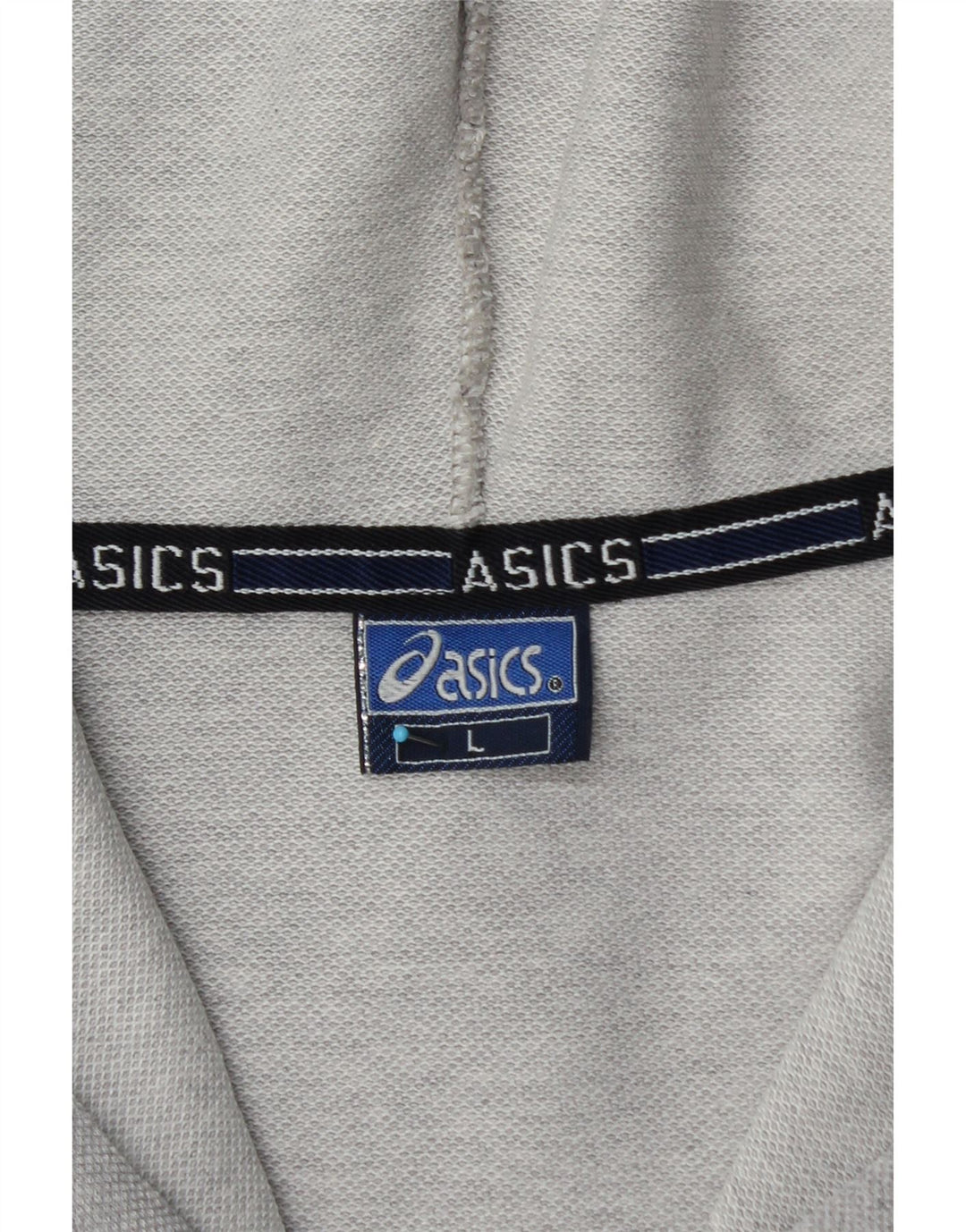 Felpa con cappuccio e zip ASICS da uomo piccola grigia