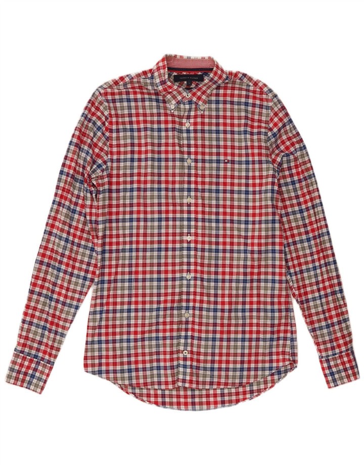 Camicia slim fit da uomo Tommy Hilfiger piccola in cotone a quadretti multicolore
