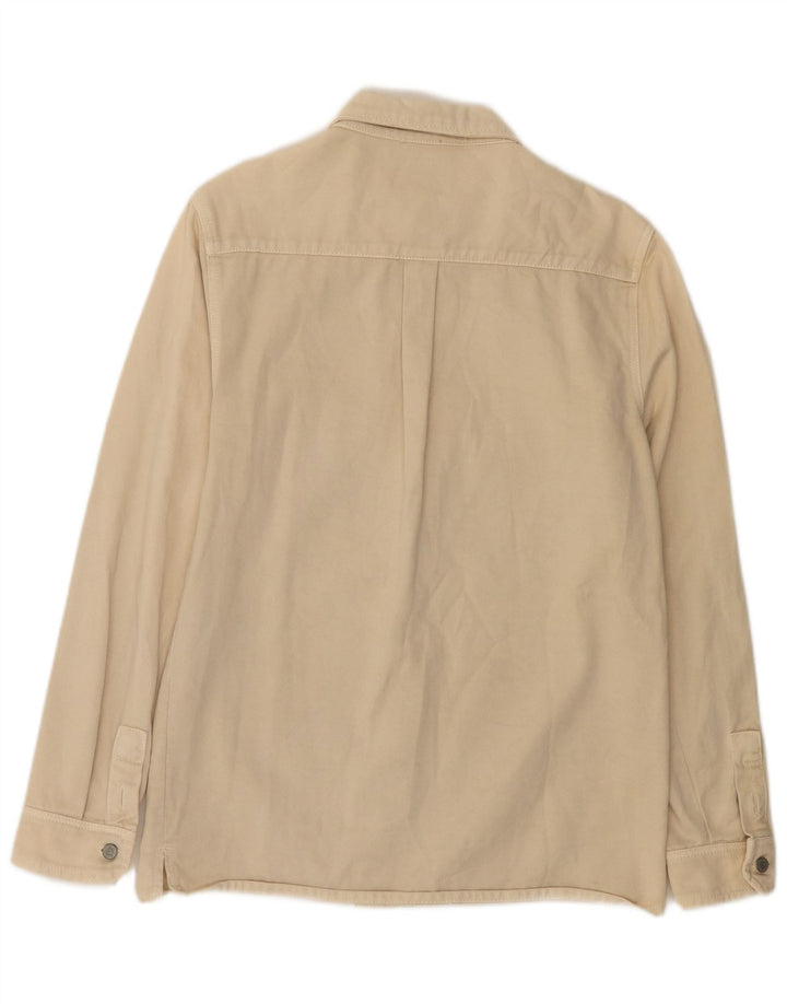 Camicia in denim vestibilità comoda ZARA da uomo in cotone beige medio