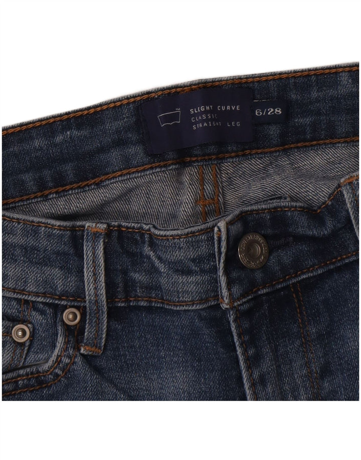 Jeans dritti leggermente curvy da donna Levi's US 6 medi W28 L30 cotone blu