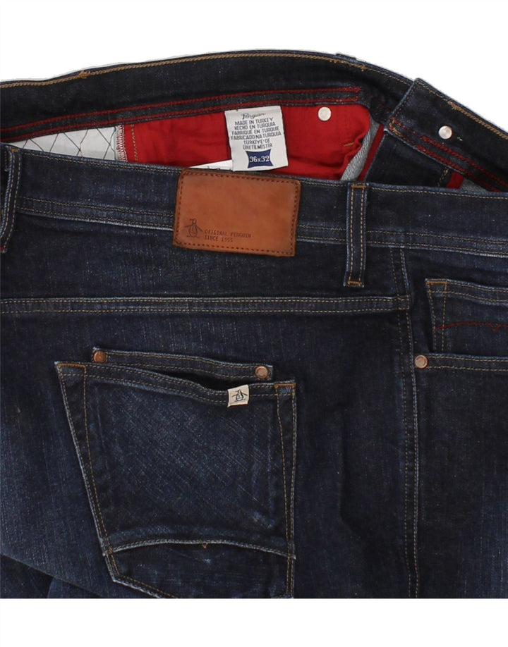 PENGUIN Womens Straight Jeans W36 L27 Navy Blue Cotton Vintage Penguin and Second-Hand Penguin from Messina Hembry 