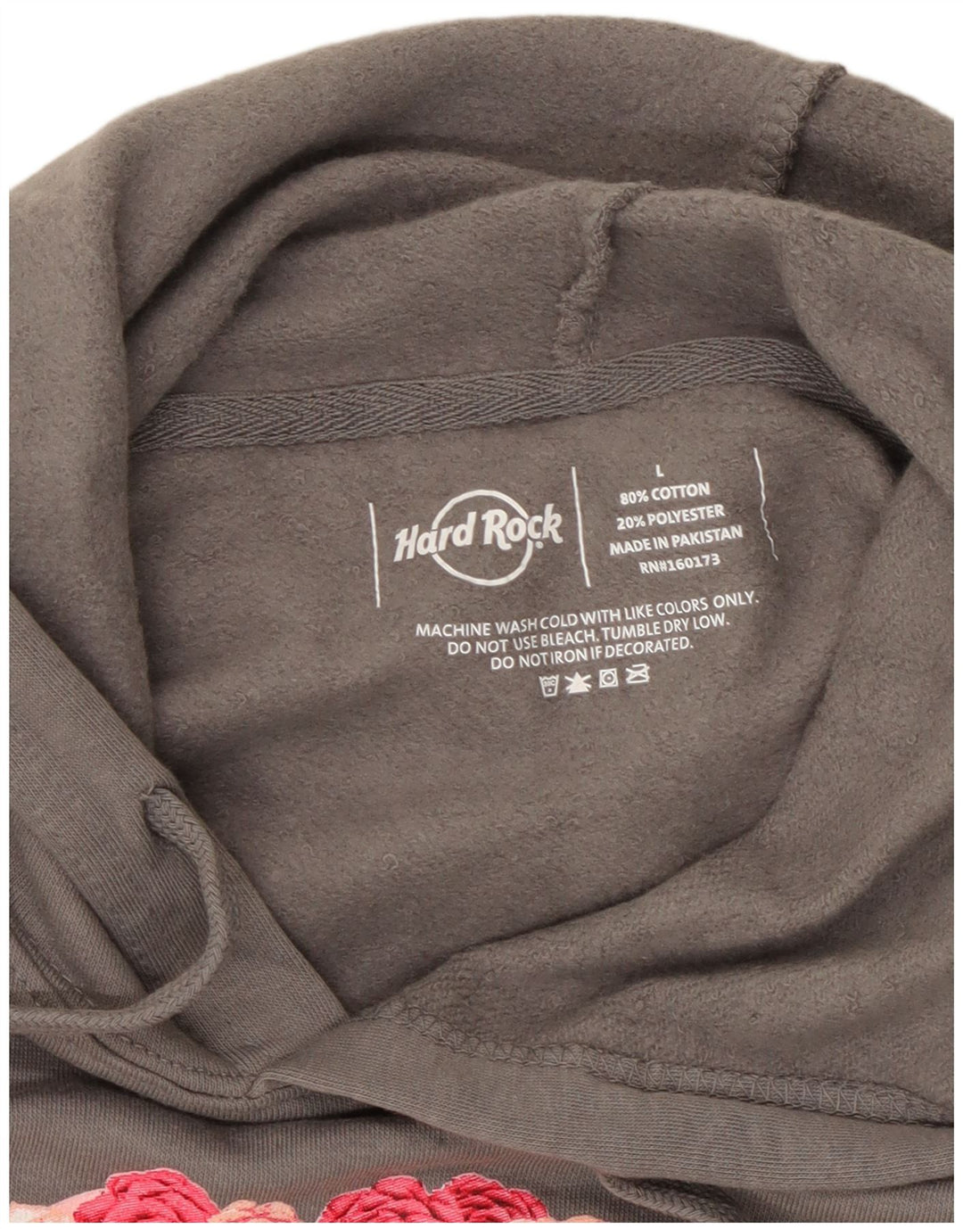 HARD ROCK CAFE Maglia oversize con cappuccio da donna Milan UK 16 Large Grigio