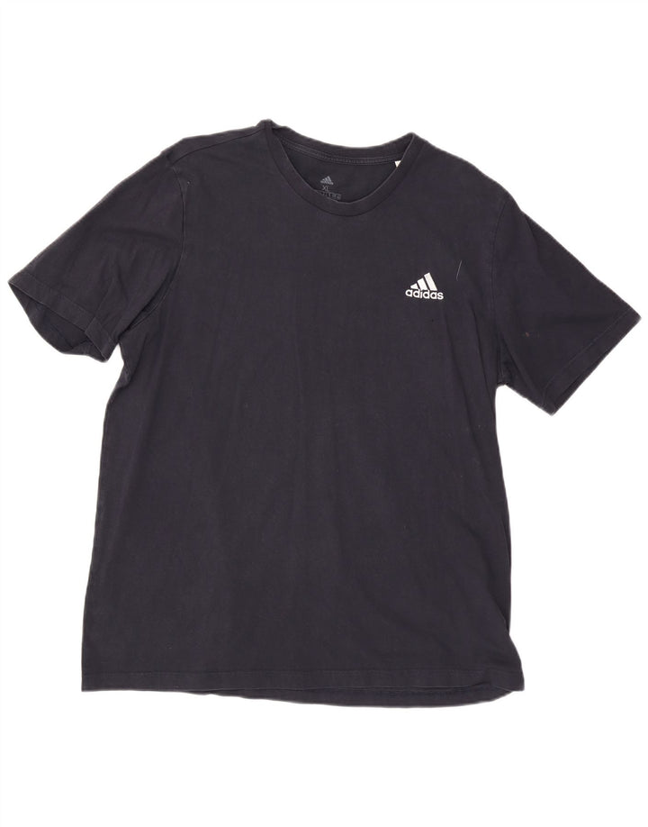 T-shirt da uomo Adidas Top XL blu navy in cotone